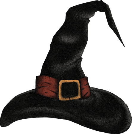 Textued Moody Halloween Witch Hat